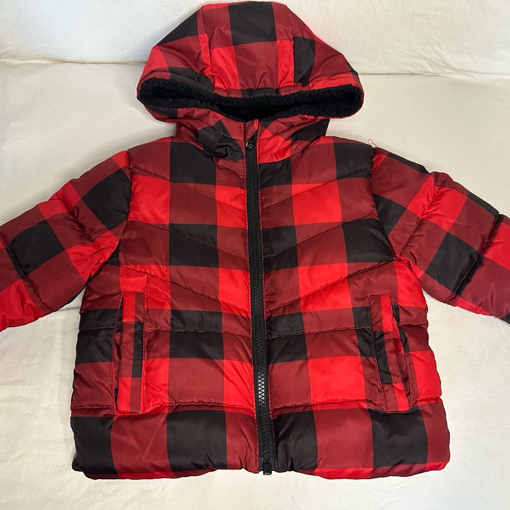 Swiss Tech Black and Red Plaid Jacket